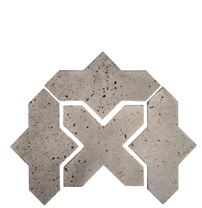 Artillo Arabesque Pattern 2B Concrete Tile Natural Gray