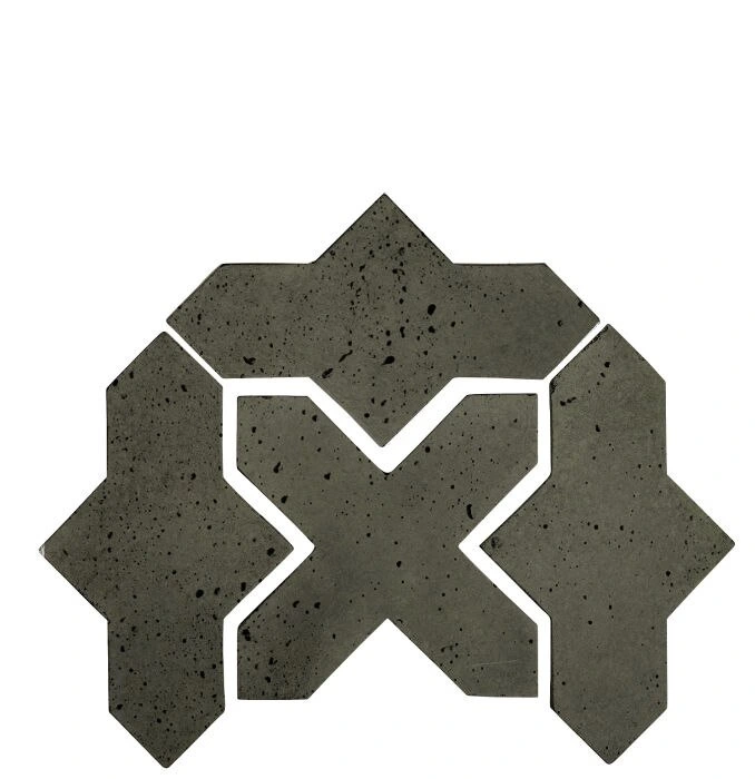 Artillo Arabesque Pattern 2B Concrete Tile Ocean Green Dark