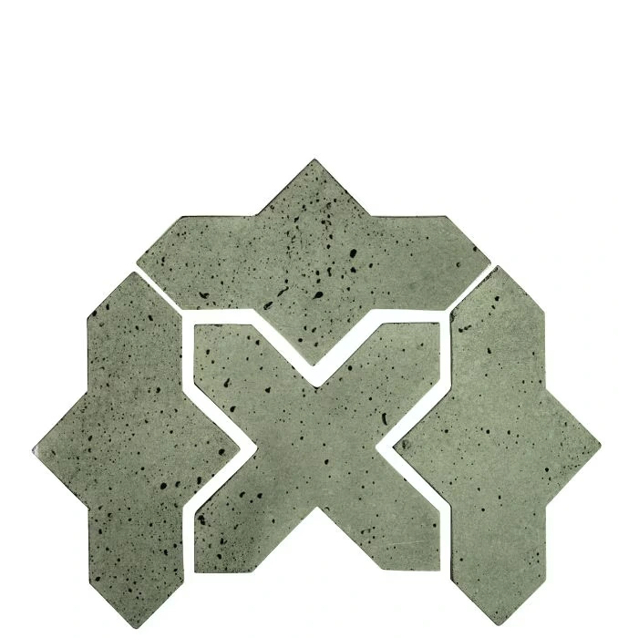 Artillo Arabesque Pattern 2B Concrete Tile Ocean Green Light