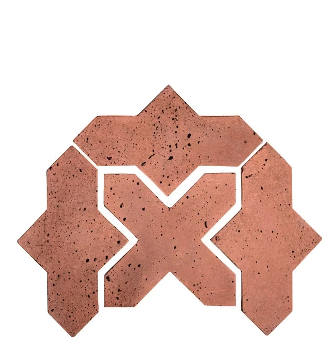 Artillo Arabesque Pattern 2B Concrete Tile Rosa