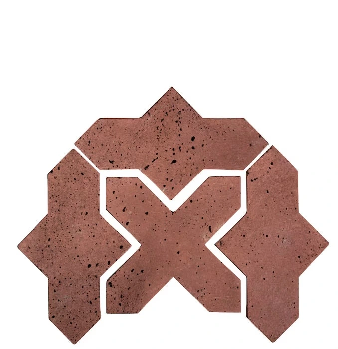 Artillo Arabesque Pattern 2B Concrete Tile Spanish Inn Red