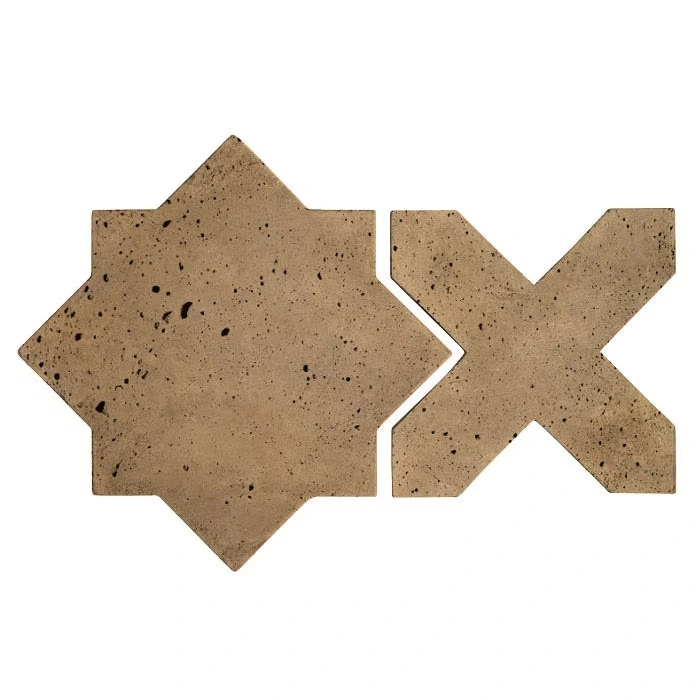 Artillo Arabesque Pattern 2C Concrete Tile Caqui
