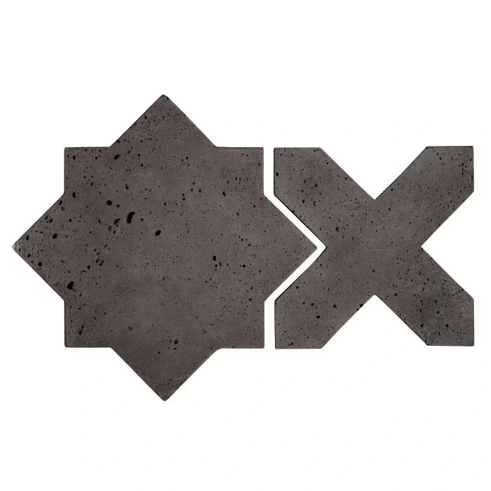 Artillo Arabesque Pattern 2C Concrete Tile Charcoal