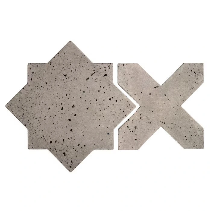 Artillo Arabesque Pattern 2C Concrete Tile Natural Gray