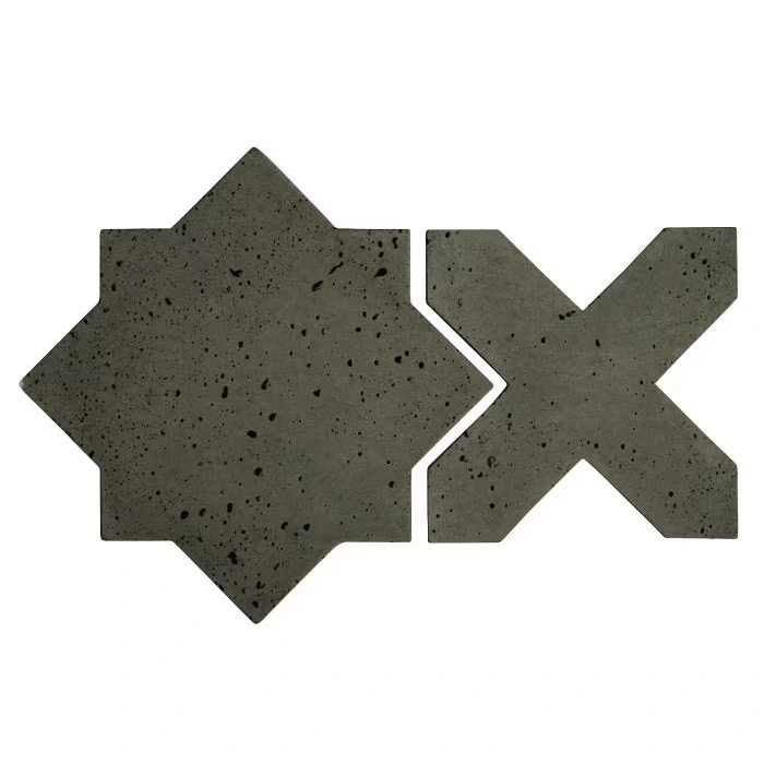 Artillo Arabesque Pattern 2C Concrete Tile Ocean Green Dark