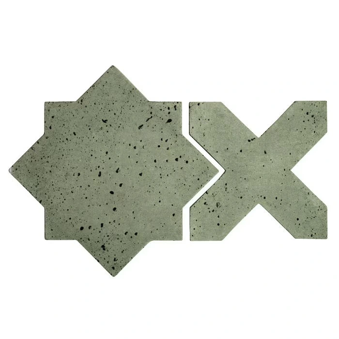 Artillo Arabesque Pattern 2C Concrete Tile Ocean Green Light