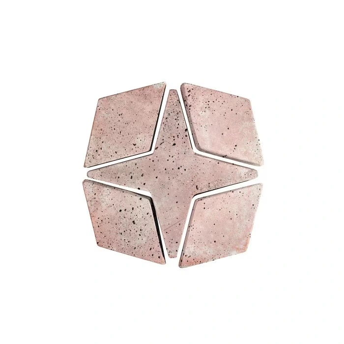 Artillo Arabesque Pattern 4 Concrete Tile Rosa White Wash