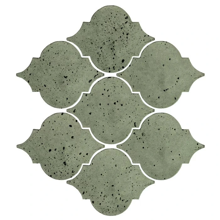 Artillo Arabesque Pattern 5A Concrete Tile Ocean Green Light