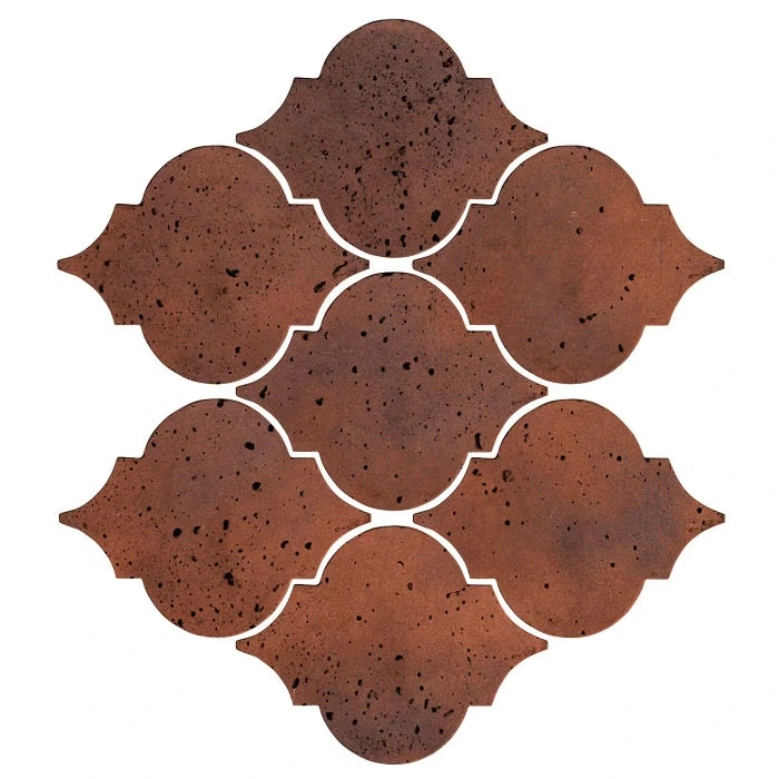 Artillo Arabesque Pattern 5A Concrete Tile Red Flash