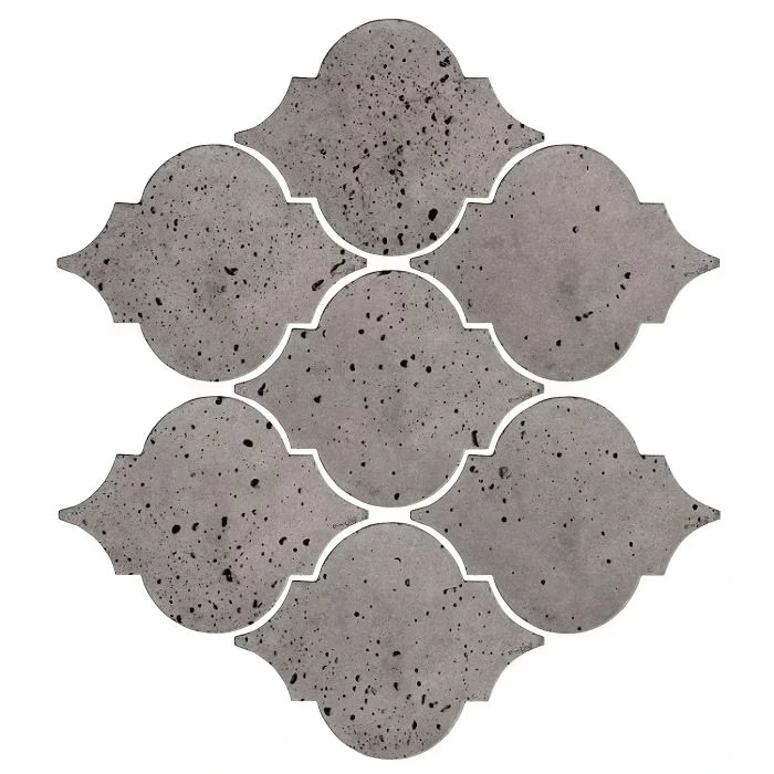 Artillo Arabesque Pattern 5A Concrete Tile Sidewalk Gray