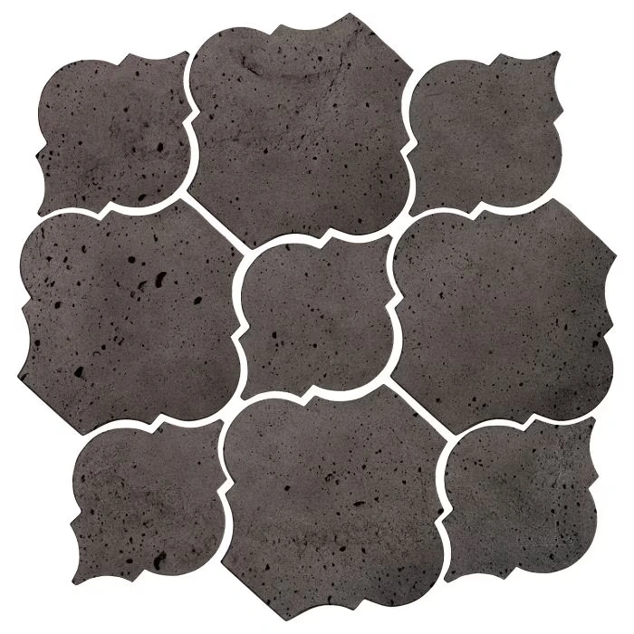 Artillo Arabesque Pattern 5B Concrete Tile Charcoal