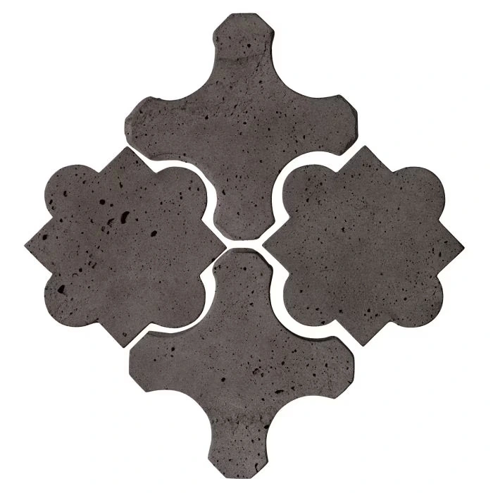 Artillo Arabesque Pattern 8B Concrete Tile Charcoal