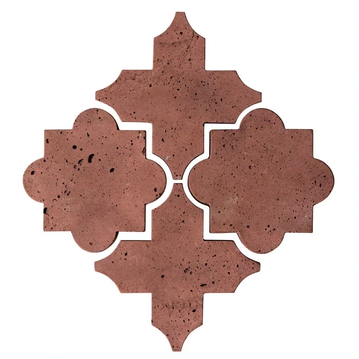 Artillo Arabesque Pattern 8C Concrete Tile Spanish Inn Red