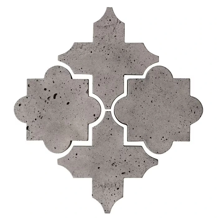 Artillo Arabesque Pattern 8C Concrete Tile Sidewalk Gray