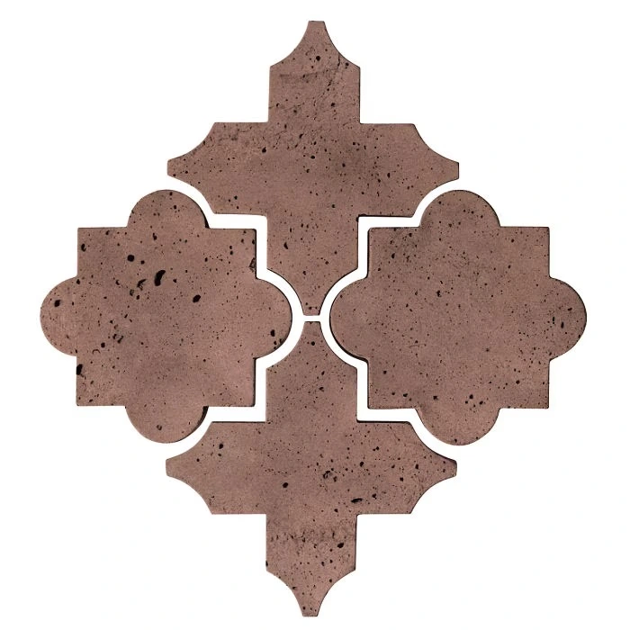 Artillo Arabesque Pattern 8C Concrete Tile Sangria