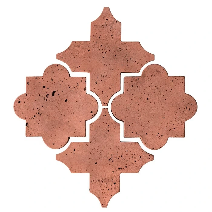 Artillo Arabesque Pattern 8C Concrete Tile Rosa