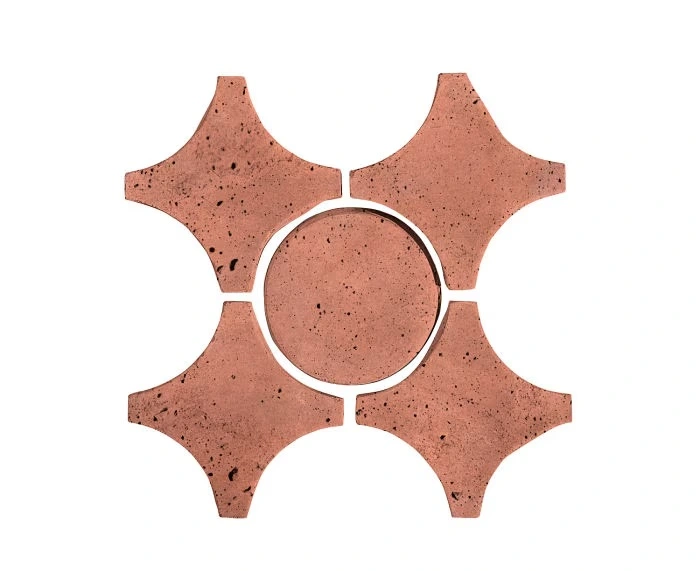 Artillo Arabesque Pattern 9A Concrete Tile Rosa