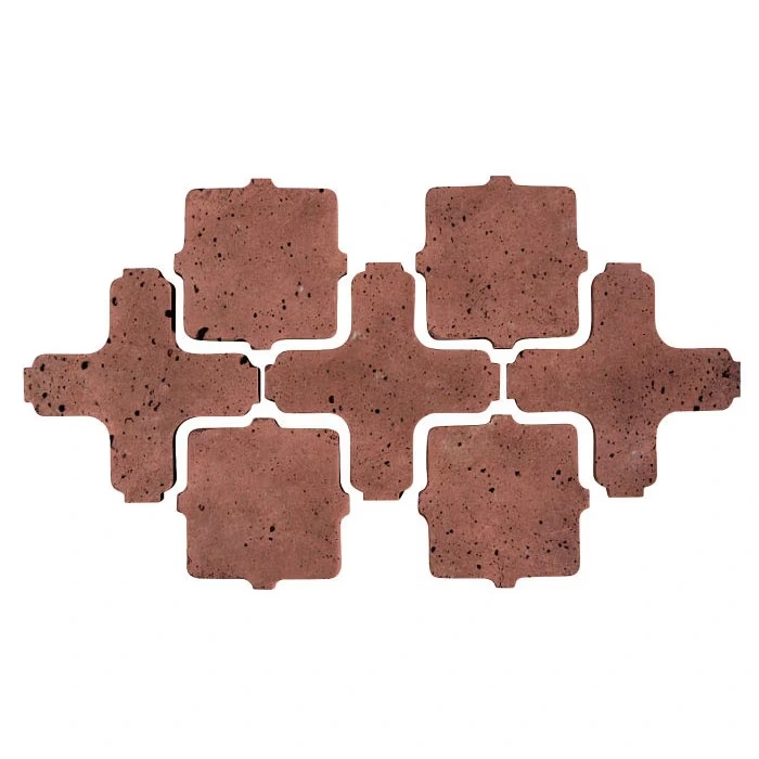 Artillo Arabesque Pattern 11A Concrete Tile Spanish Inn Red