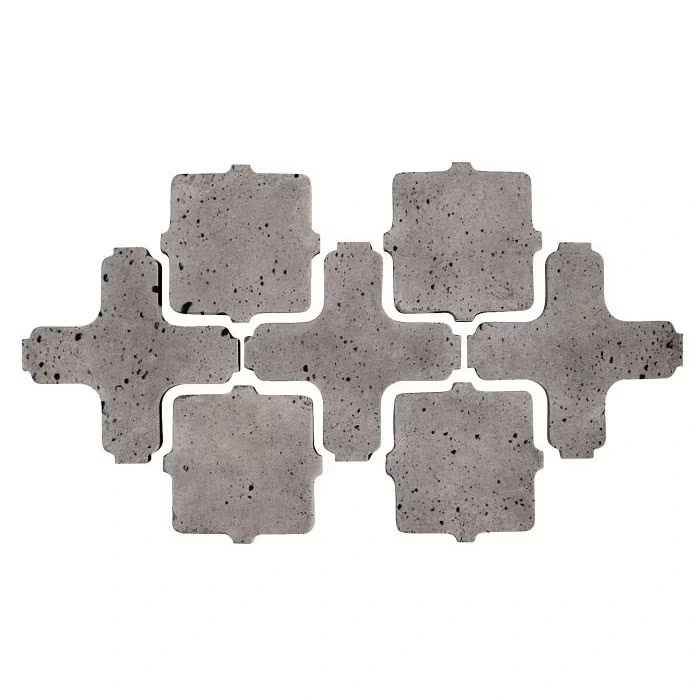 Artillo Arabesque Pattern 11A Concrete Tile Sidewalk Gray