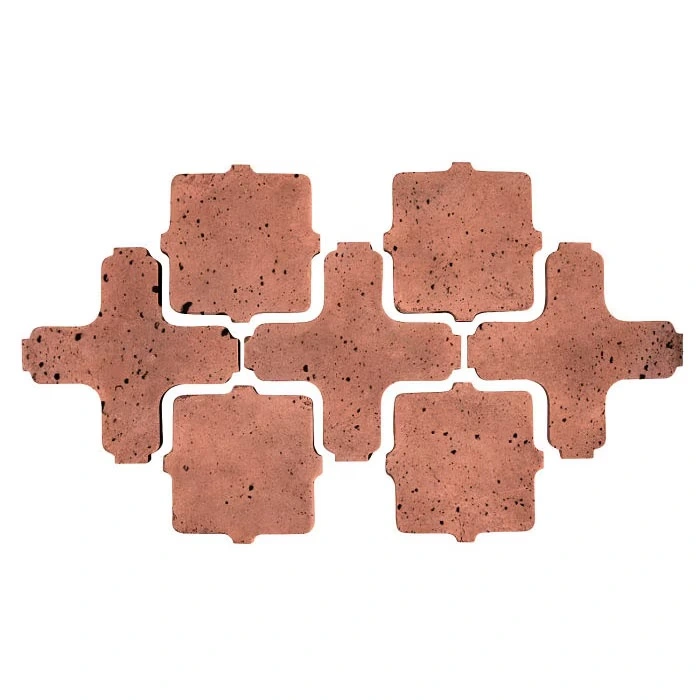 Artillo Arabesque Pattern 11A Concrete Tile Rosa