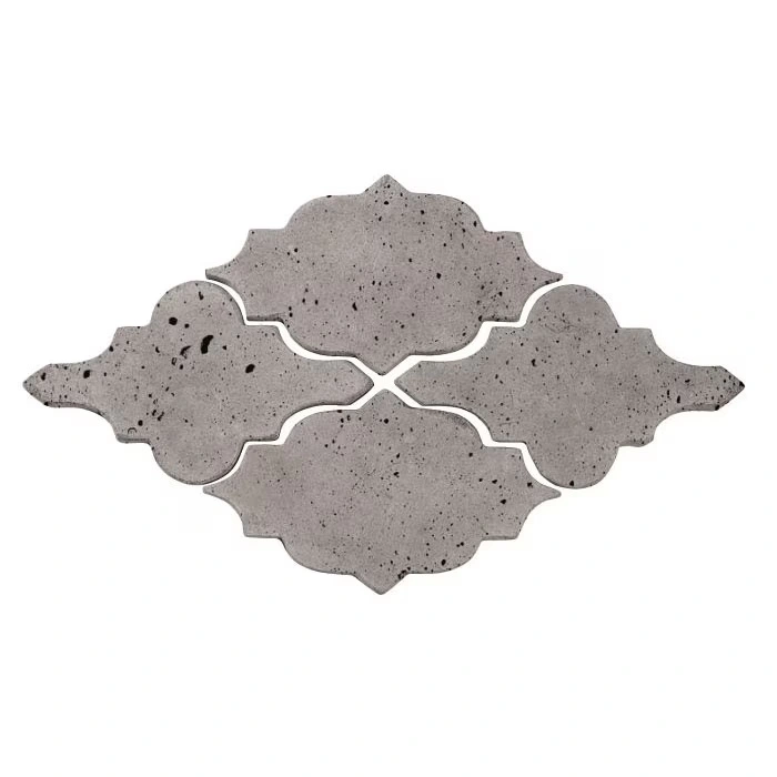 Artillo Arabesque Pattern 12 Concrete Tile Sidewalk Gray