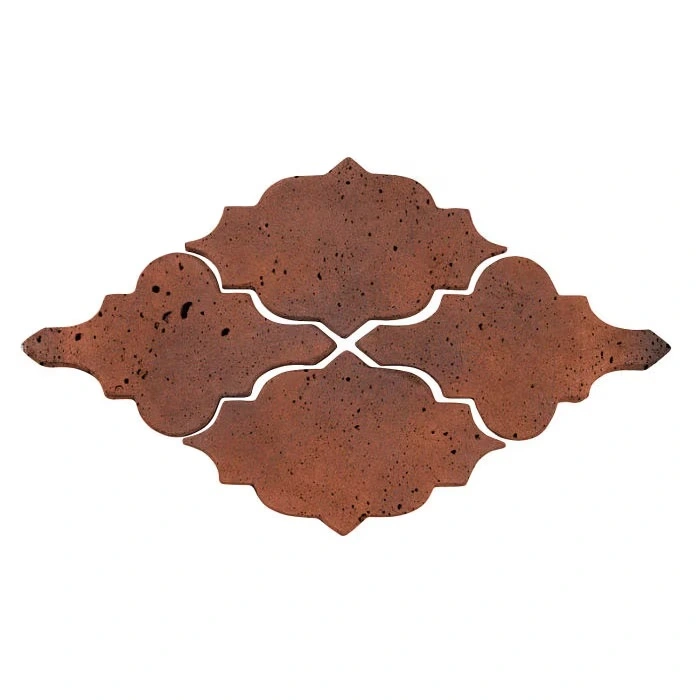 Artillo Arabesque Pattern 12 Concrete Tile Red Flash