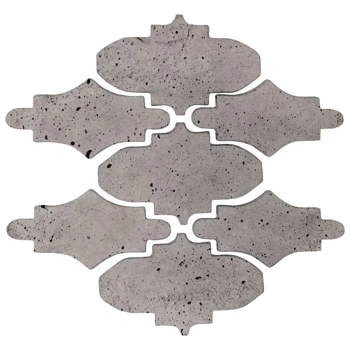 Artillo Arabesque Pattern Mini 14 Concrete Tile Sidewalk Gray