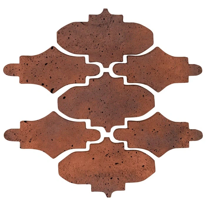 Artillo Arabesque Pattern Mini 14 Concrete Tile Red Flash