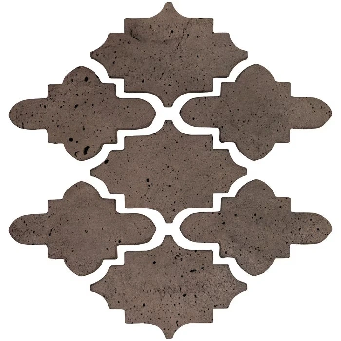 Artillo Arabesque Pattern Mini15 Concrete Tile Cotto Chocolate