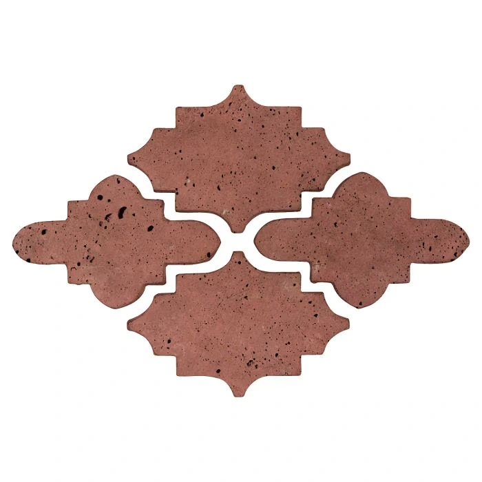 Artillo Arabesque Pattern 15 Concrete Tile Spanish Inn Red