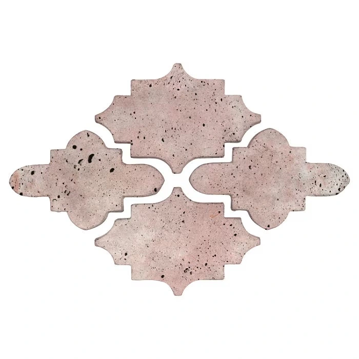 Artillo Arabesque Pattern 15 Concrete Tile Rosa White Wash