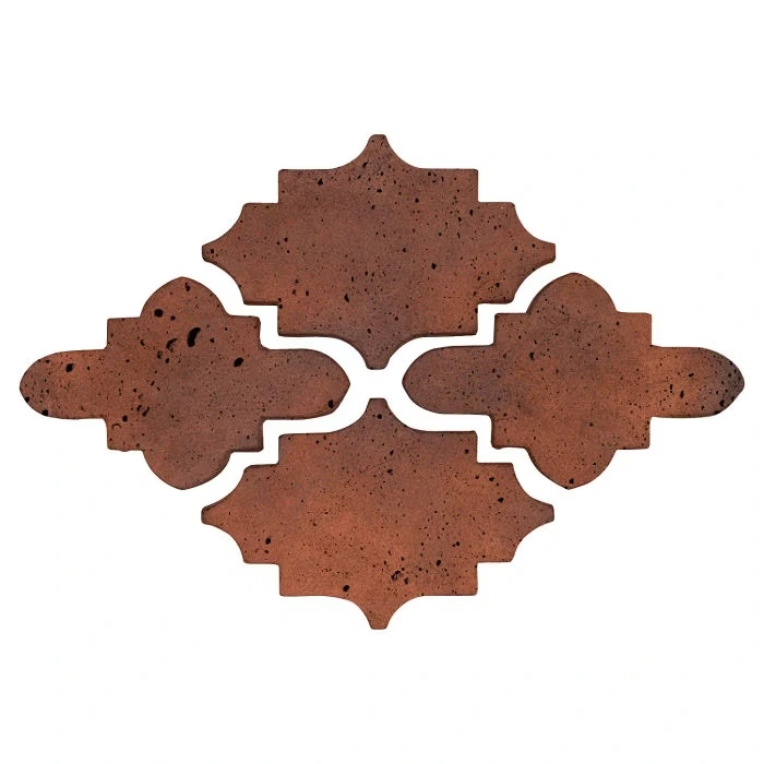 Artillo Arabesque Pattern 15 Concrete Tile Red Flash