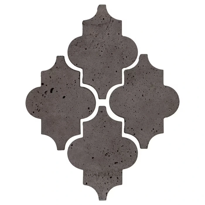 Artillo Arabesque Pattern 16 Concrete Tile Charcoal
