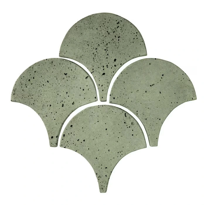 Artillo 8" Conche Concrete Tile Ocean Green Light