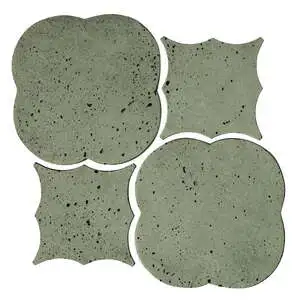 Artillo Arabesque Pattern 1 Concrete Tile Ocean Green Light