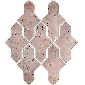 Artillo Arabesque Pattern 2A Concrete Tile Rosa White Wash
