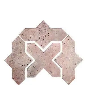 Artillo Arabesque Pattern 2B Concrete Tile Rosa White Wash