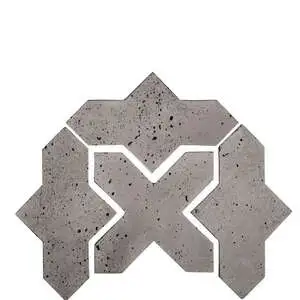 Artillo Arabesque Pattern 2B Concrete Tile Sidewalk Gray