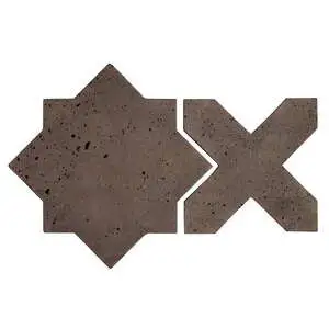 Artillo Arabesque Pattern 2C Concrete Tile Cotto Chocolate