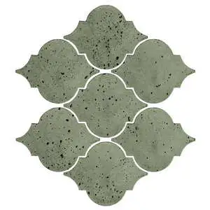 Artillo Arabesque Pattern 5A Concrete Tile Ocean Green Light