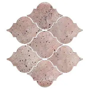 Artillo Arabesque Pattern 5A Concrete Tile Rosa White Wash