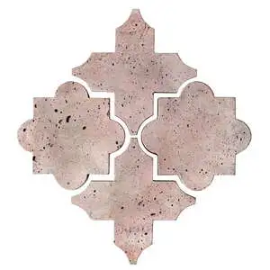 Artillo Arabesque Pattern 8C Concrete Tile Rosa White Wash