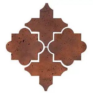 Artillo Arabesque Pattern 8C Concrete Tile Red Flash