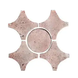 Artillo Arabesque Pattern 9A Concrete Tile Rosa White Wash