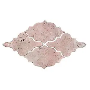 Artillo Arabesque Pattern 12 Concrete Tile Rosa White Wash