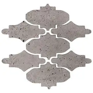 Artillo Arabesque Pattern Mini 14 Concrete Tile Sidewalk Gray