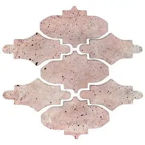 Artillo Arabesque Pattern Mini 14 Concrete Tile Rosa White Wash