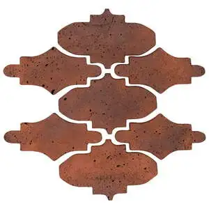 Artillo Arabesque Pattern Mini 14 Concrete Tile Red Flash