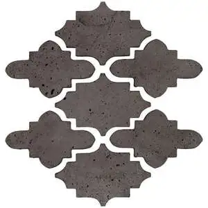 Artillo Arabesque Pattern Mini15 Concrete Tile Charcoal
