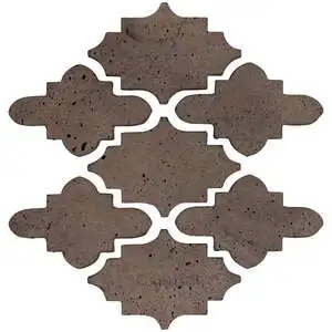 Artillo Arabesque Pattern Mini15 Concrete Tile Cotto Chocolate